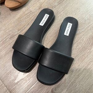 Steve Madden Black Slide Sandals for Women